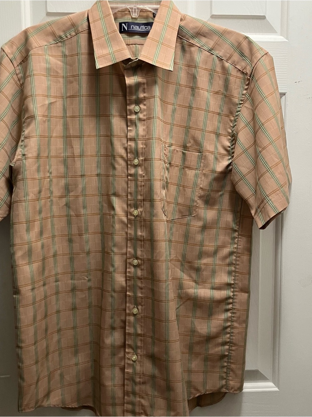 Nautica Short Sleeve Men’s Button Up Dress Shirt 16.5 33/34
